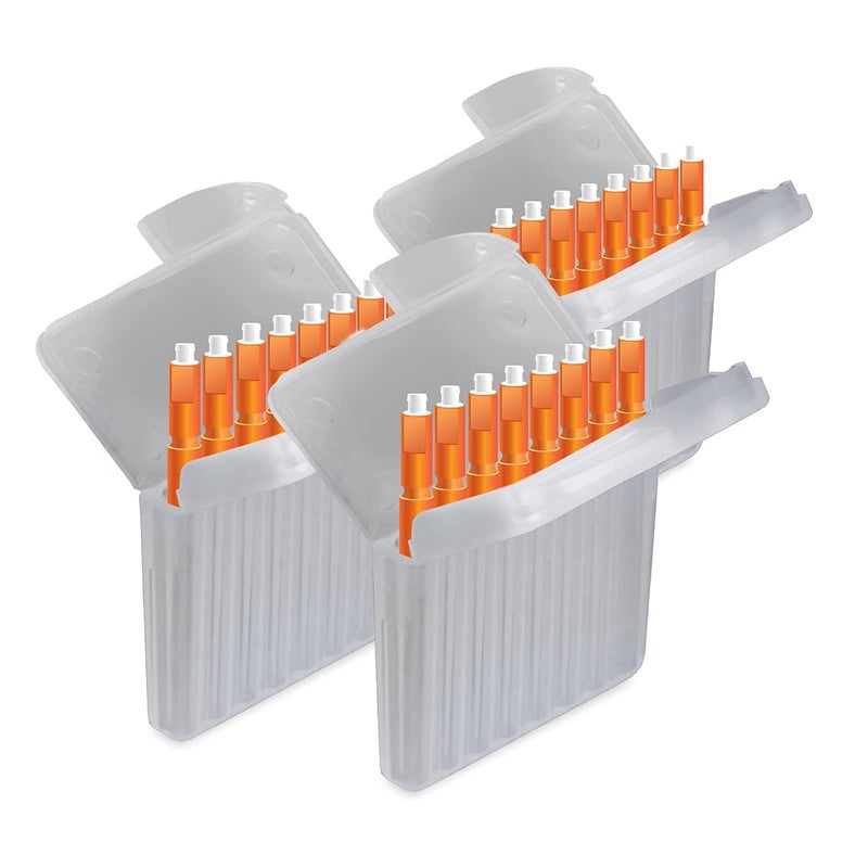 JB White Pack of 24 Orange Wax Filters for Hearing Aids - Compatible with Starkey Hear Clear, Behind-The-Ear, Noise Reduction, 1.5mm x 1.7mm - Image 1